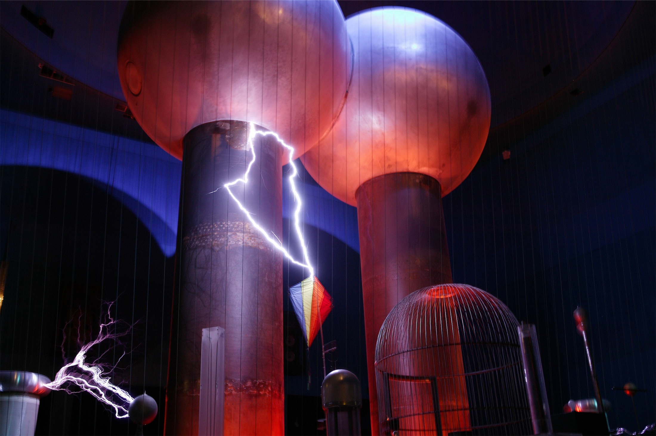 electricity exhibit in the museum of science