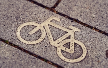 bicycle icon on a brick