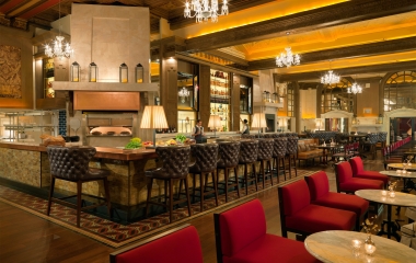 bar and dining area