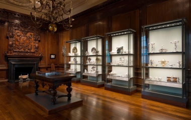 silver and dish exhibit at the museum of fine arts