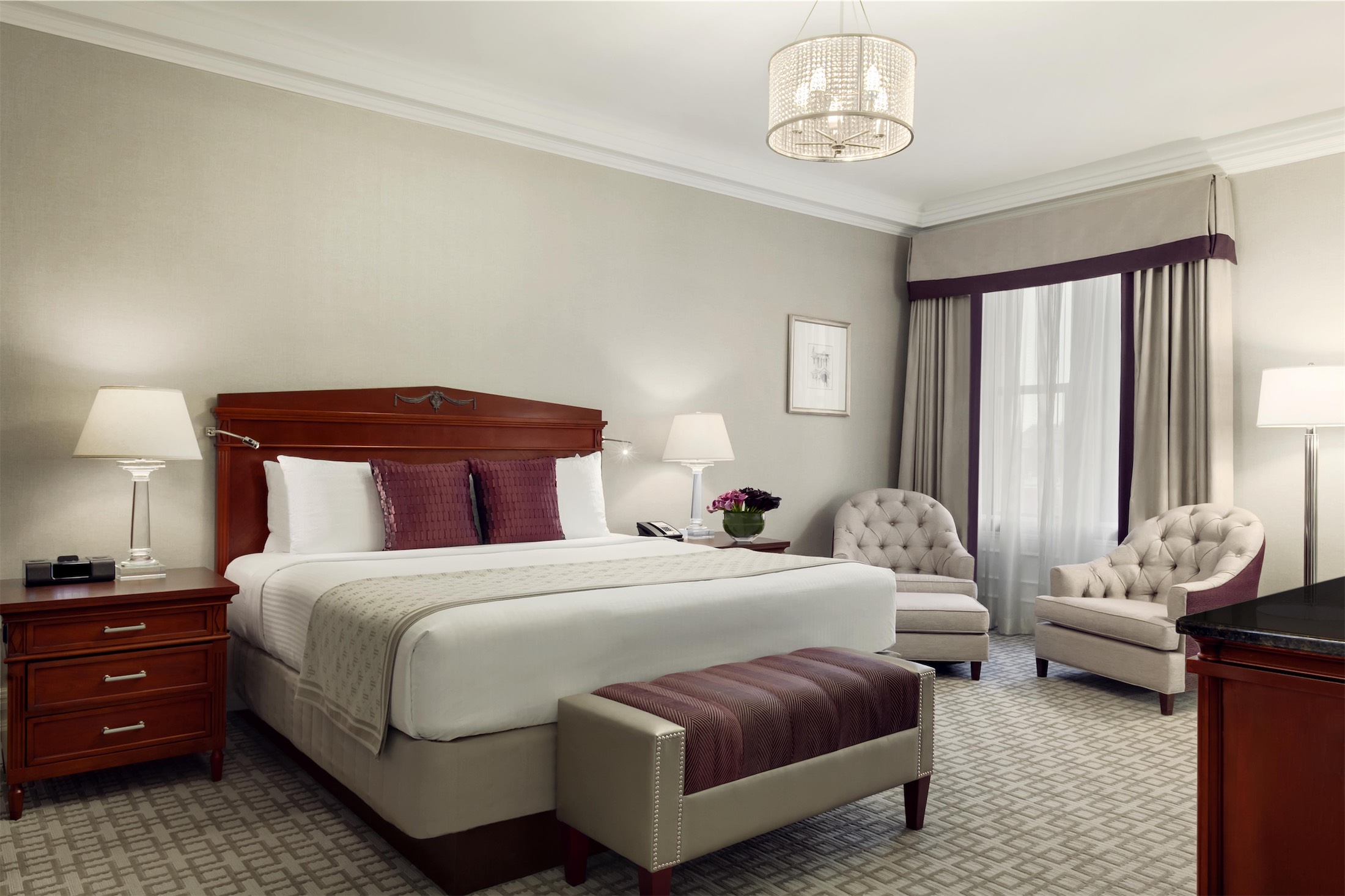 bedroom with sitting area