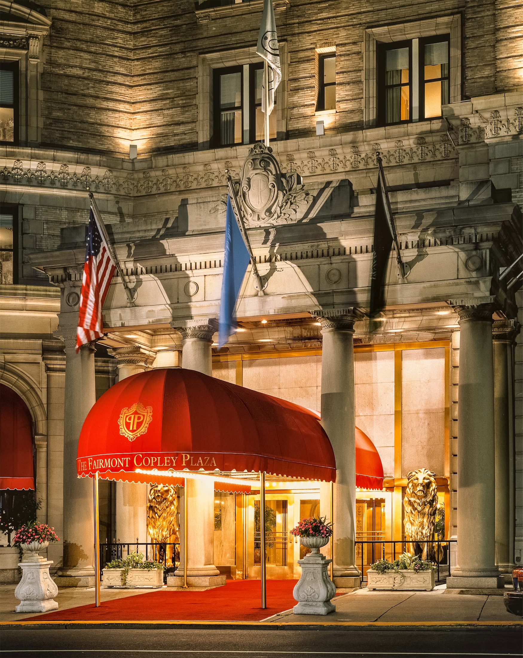 exterior shot of the entrance at copley plaza