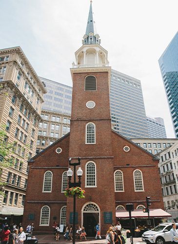 exterior shot of meeting hall