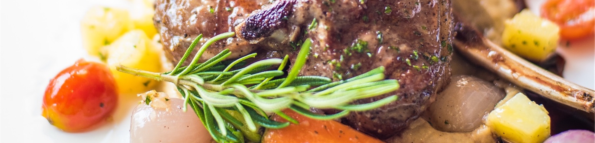 plate of vegetables and steak