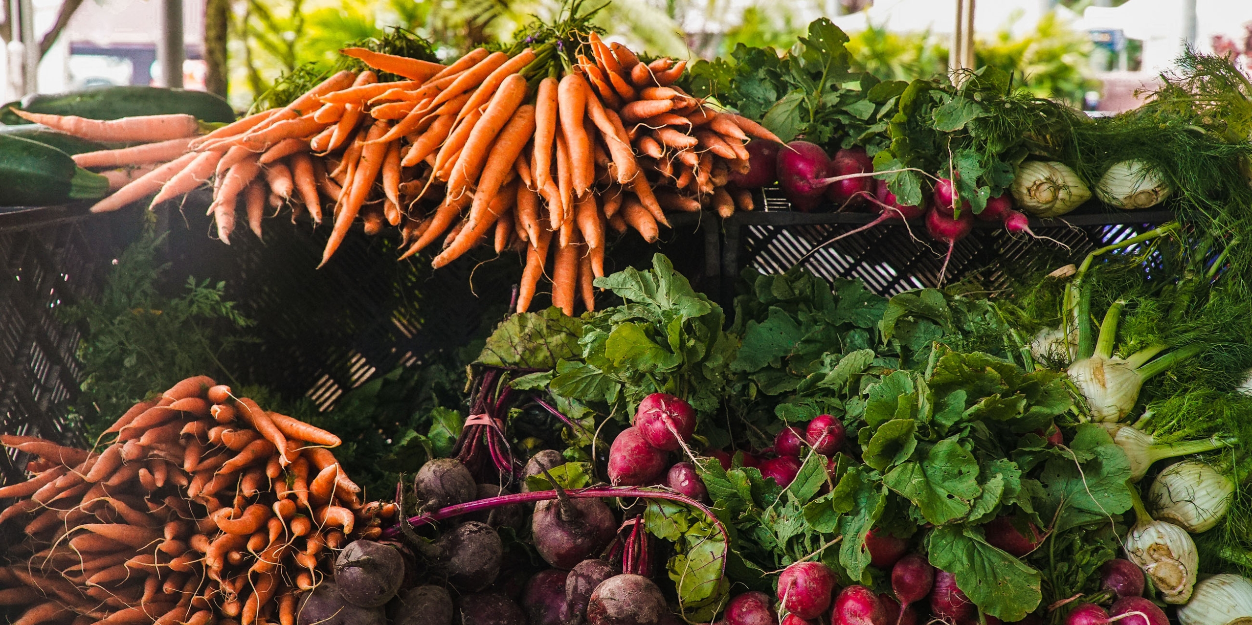 vegetables at outdoor farmers market
